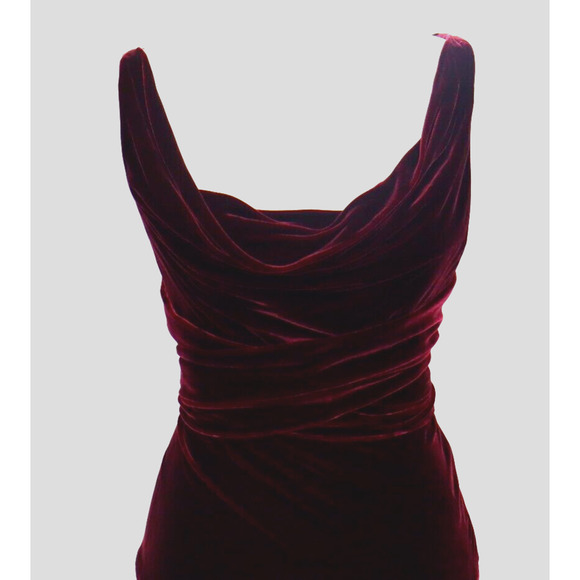 Ralph Lauren Double RRL Runway Burgandy Velvet Long Gown Dress US 2 - Picture 5 of 16